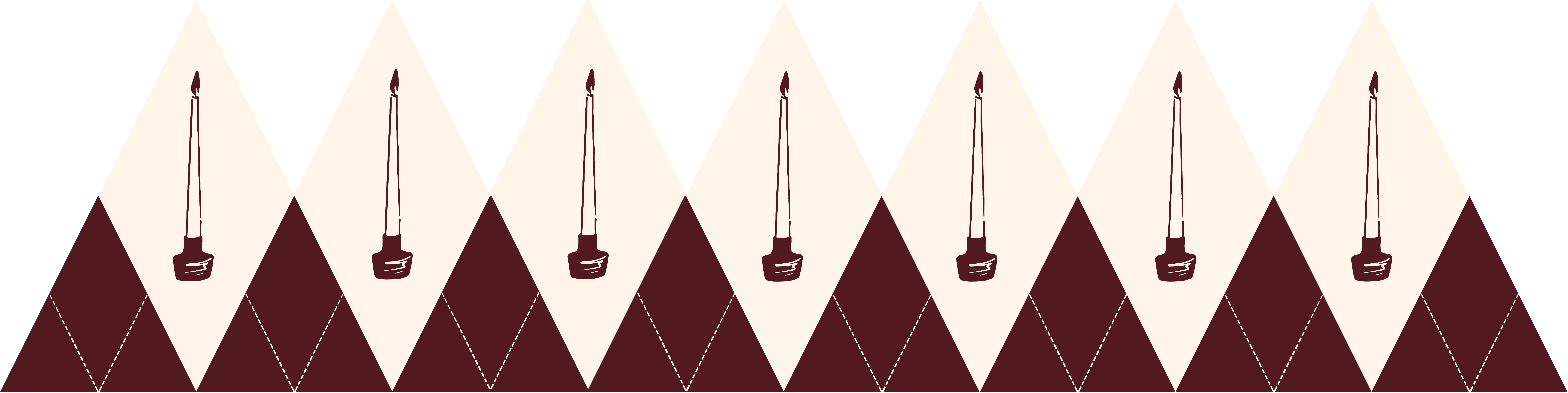 lower border with candles