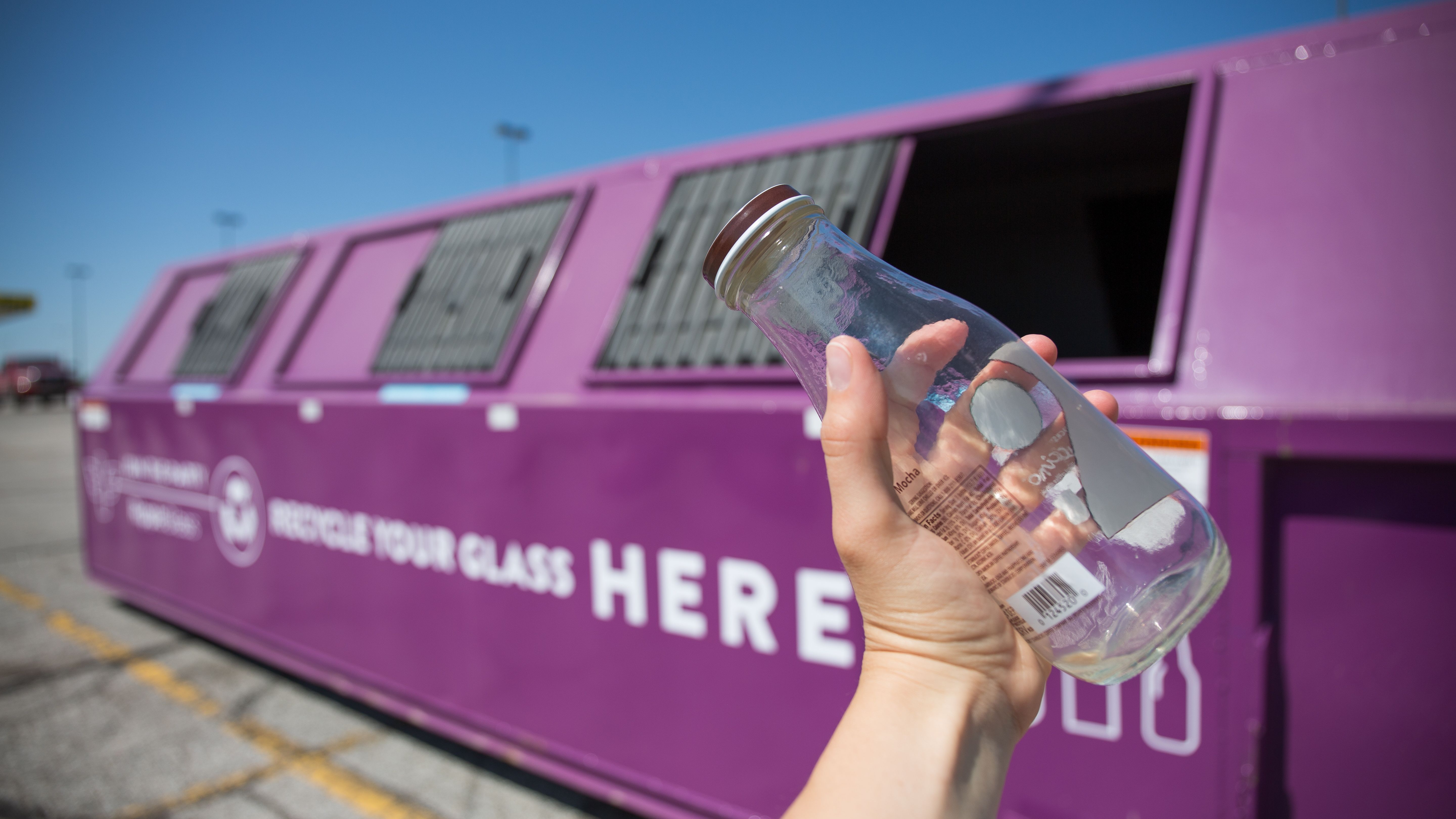 When recycling gives you glass, leave the lid on it