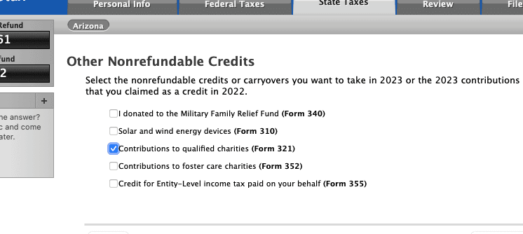 Other Nonrefundable Credits