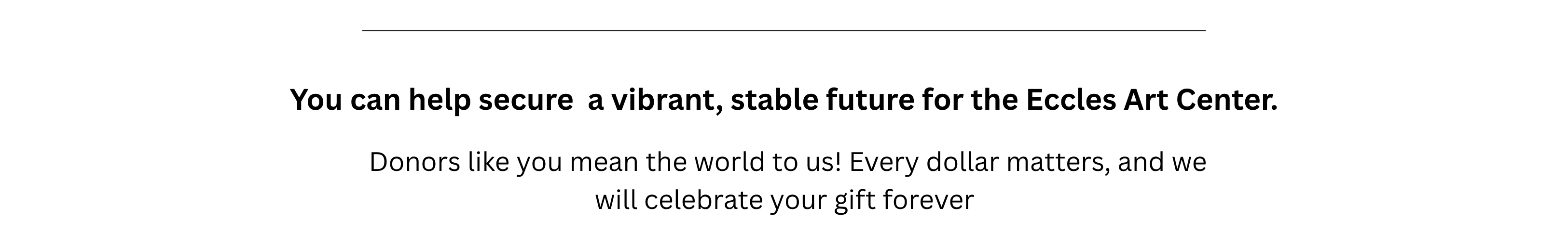 Capital Campaign Donate Button