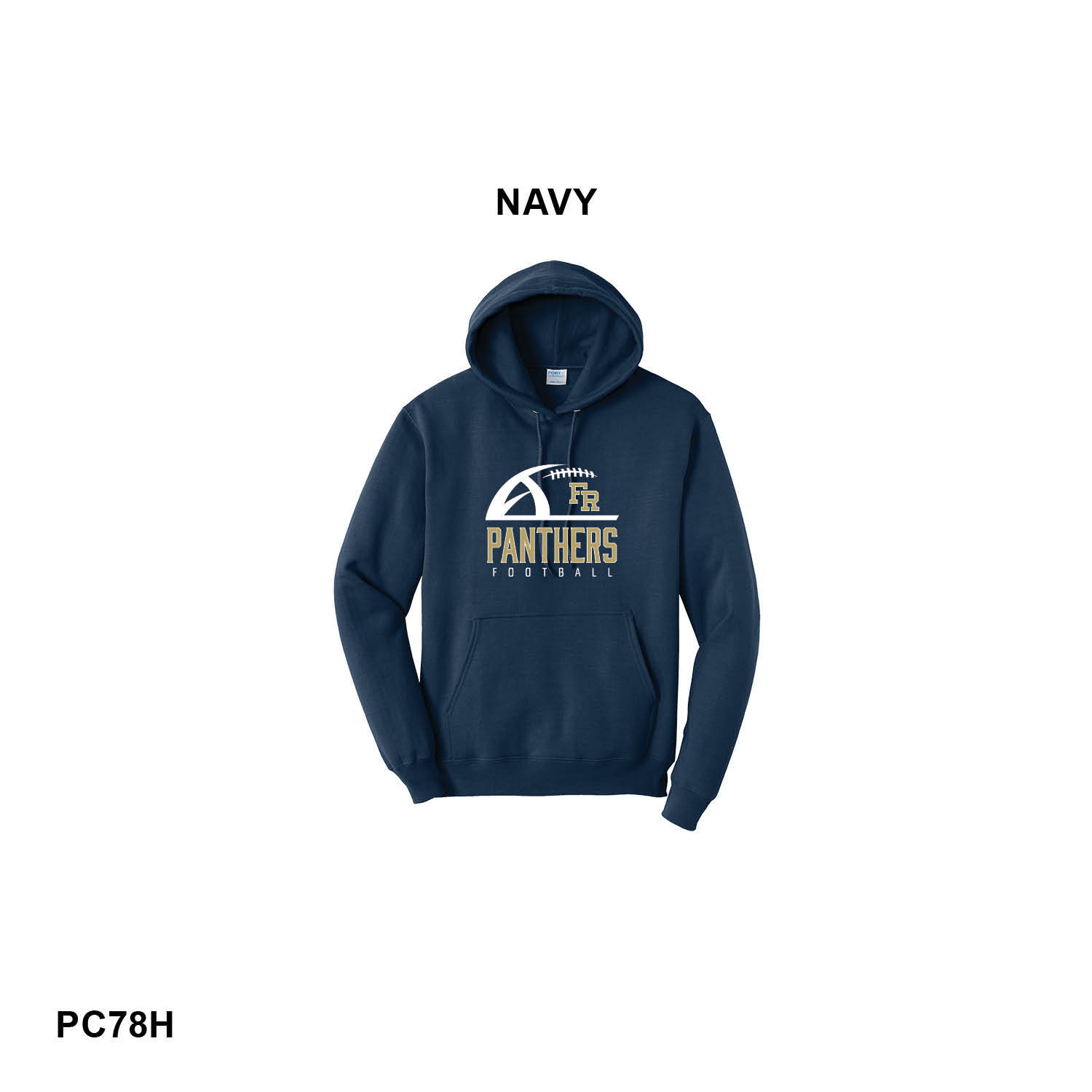 FR PANTHERS FOOTBALL LOGO - Port & Co™ Core Fleece Pullover Hooded Sweatshirt
