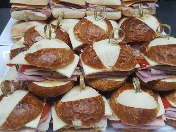 Mini Pretzel Bread Sandwiches