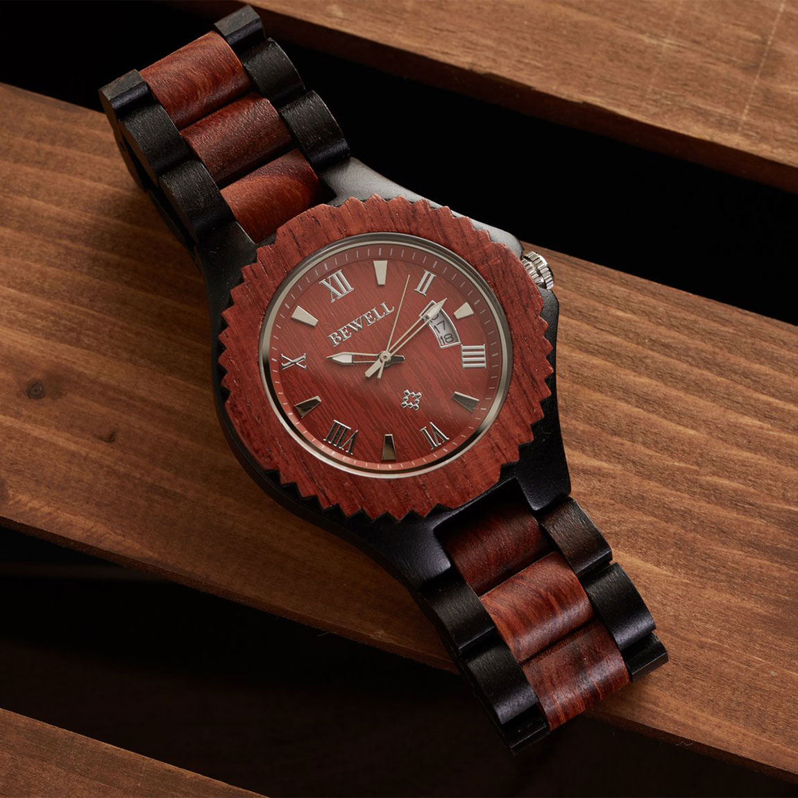Apollo Red & Black Sandalwood Watch