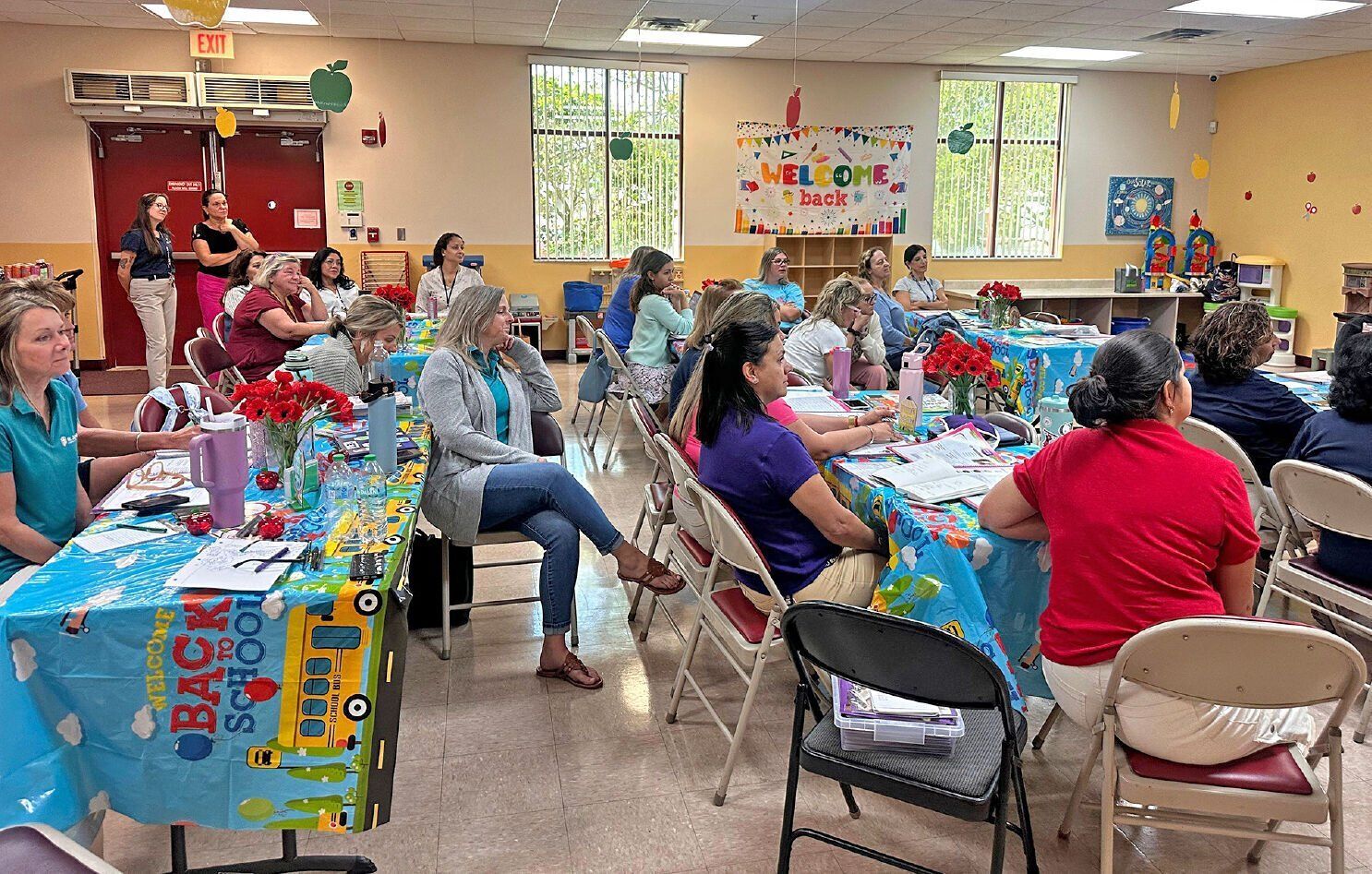 Educators from five preschool campuses in the diocese attend professional development training at Holy Cross Catholic Preschool and Center in West Palm Beach Aug. 6, 2025.