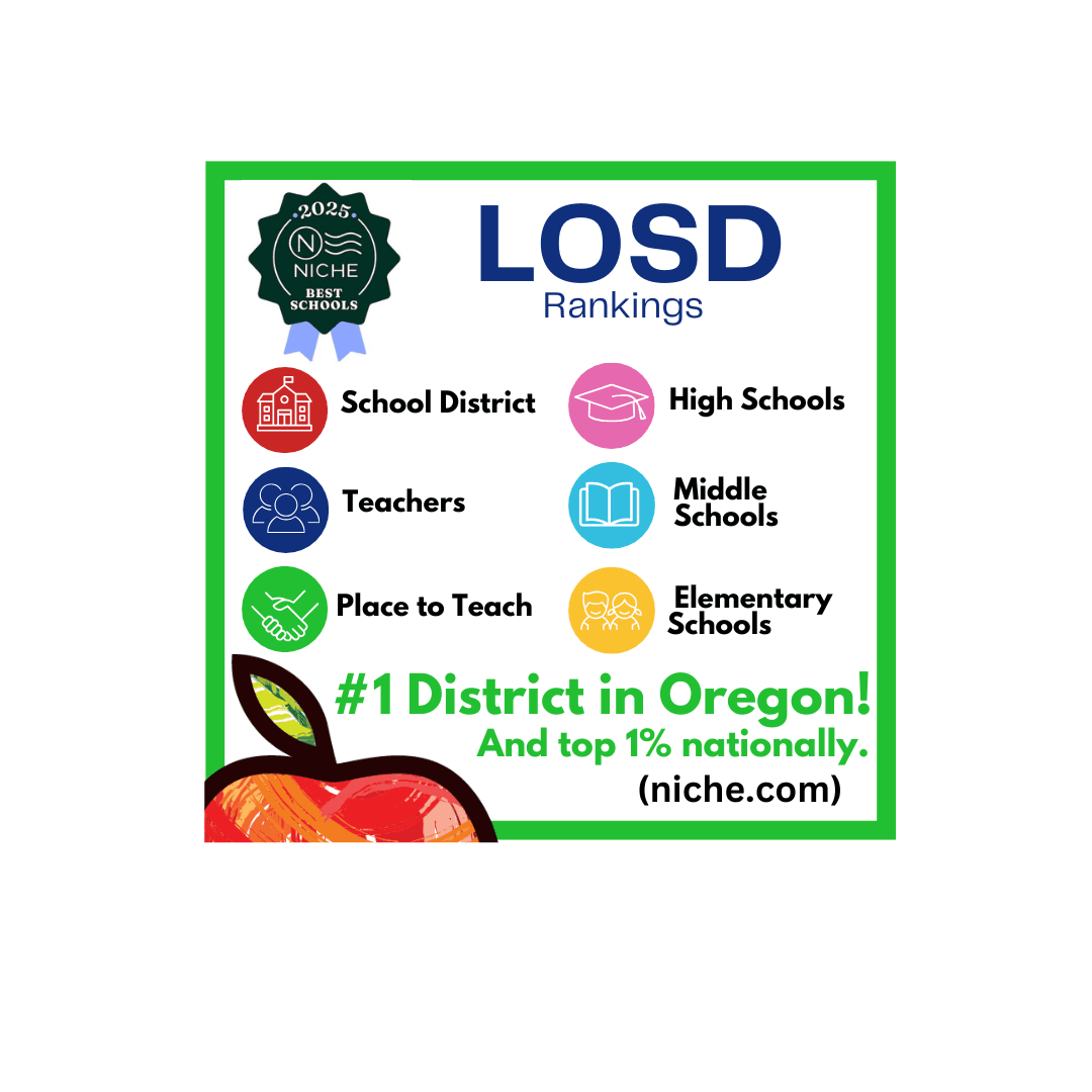 Congratulations LOSD: #1 School District in Oregon by Niche.com!