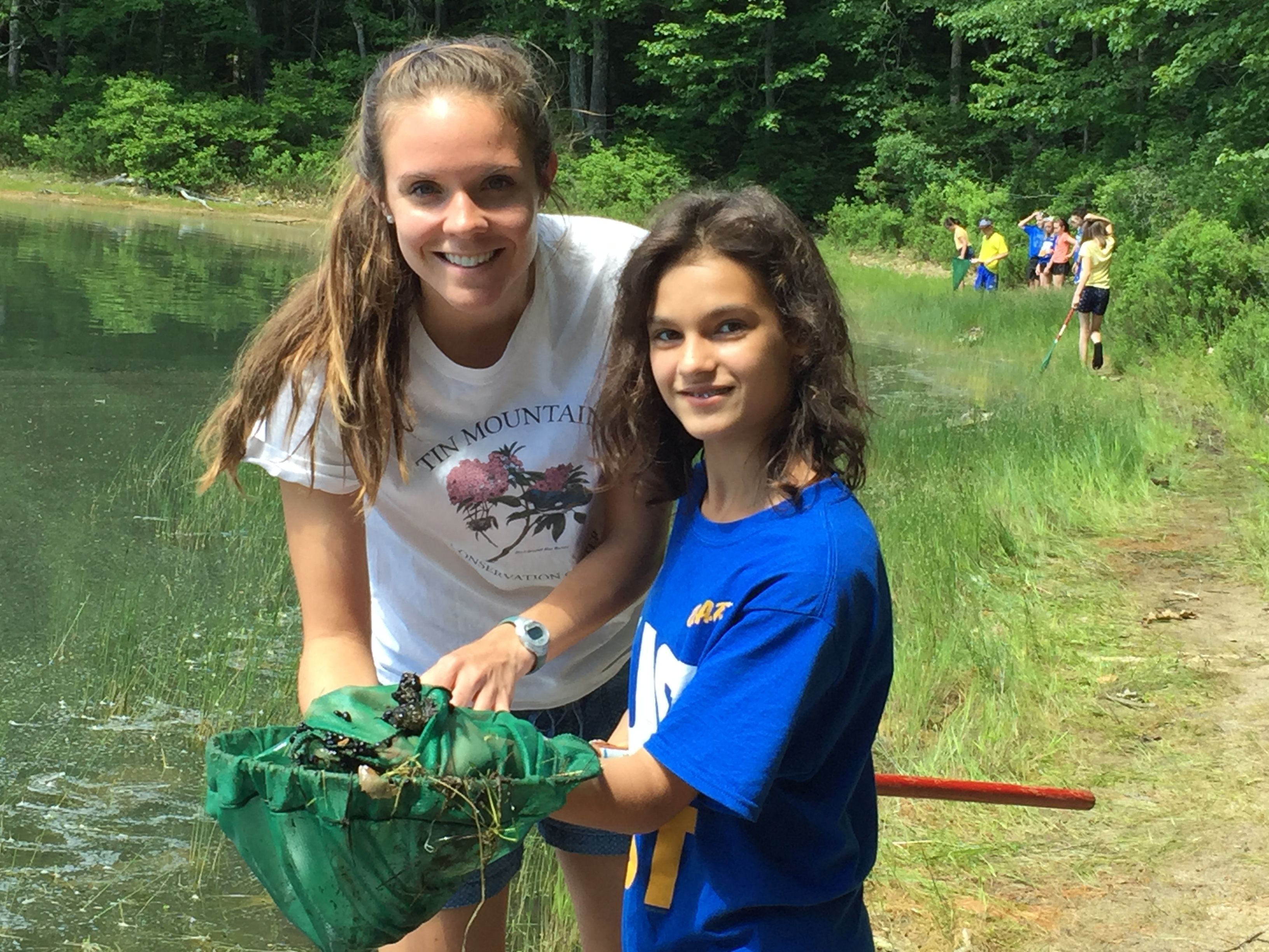 learning all about frogs at Tin Mountain Summer Camp