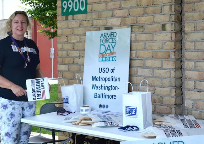 USO Table at the Armed Forces Day Celebration.