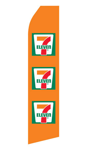 Orange 7-11 Econo Stock Flag