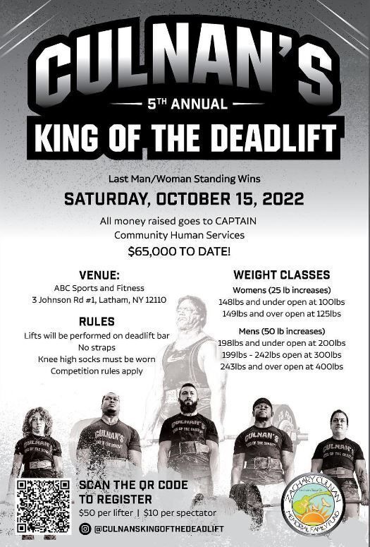 Culnan's 5th Annual King of the Deadlift Competition!