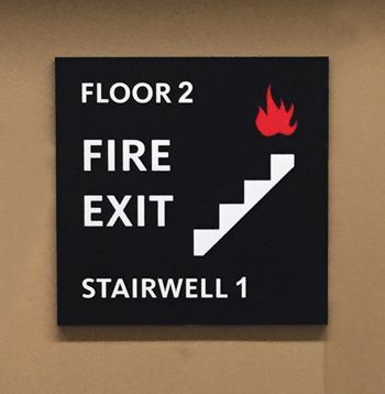 Engraved Stairwell Sign 