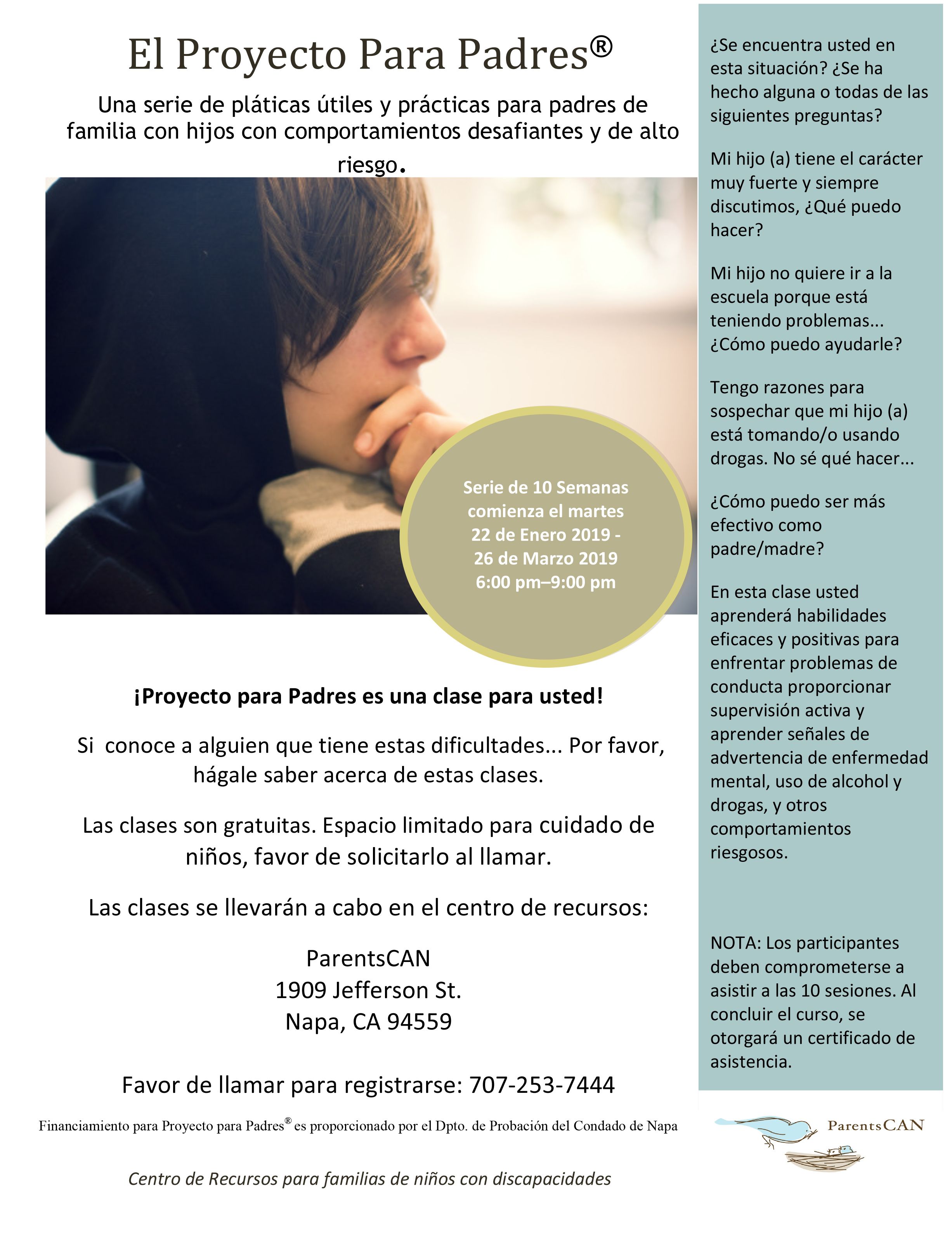 The Parent Project Flyer Spanish