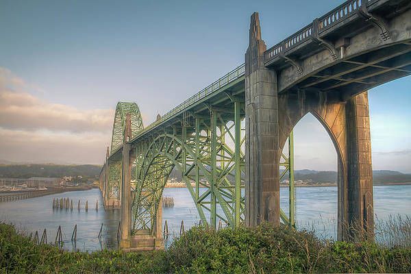 Yaquina Bay Bridge - Almost Sunset by Kristina Rinell