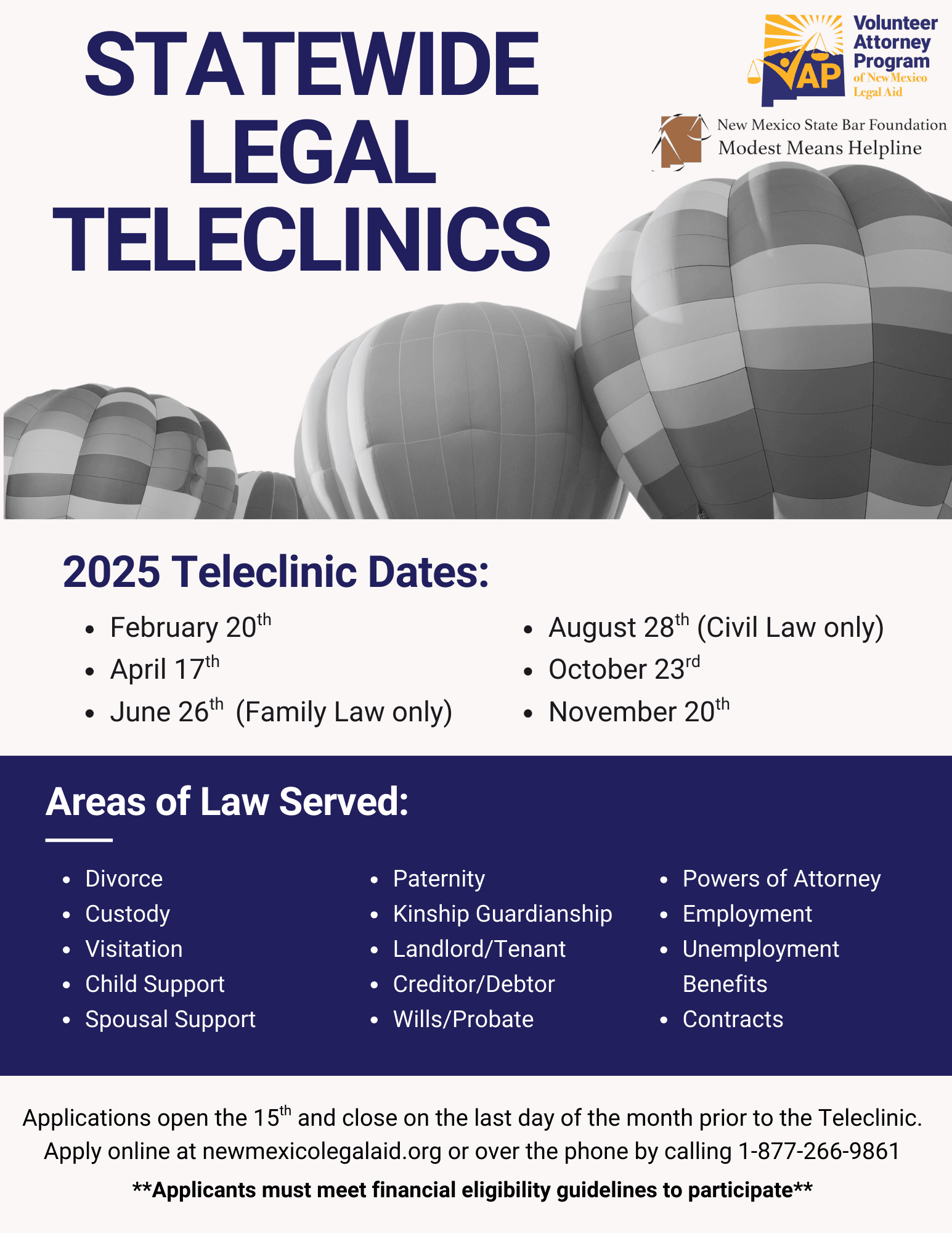 2025 Teleclinic Dates