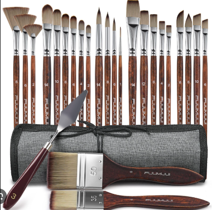 25 Piece Professional Paint Brush Set