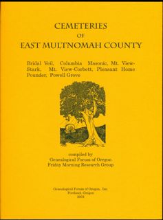 Cemeteries of East Multnomah County, Oregon, pp.143