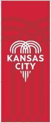 Red banner with white letters and Kansas City logo