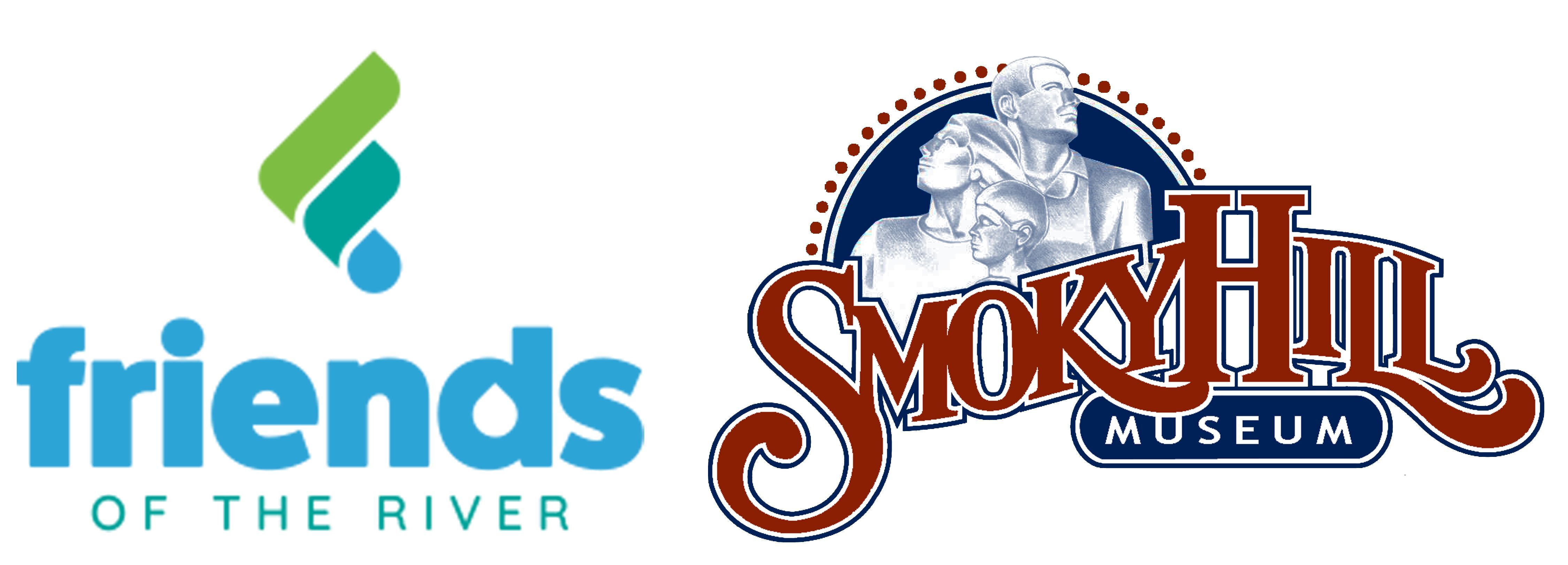 Logos for Friends of the River and Smoky Hill Museum