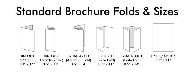 standard diptic flyer sizes