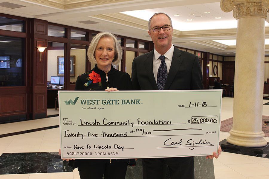 Largest Give to Lincoln Day Match Fund Thanks to West Gate Gift