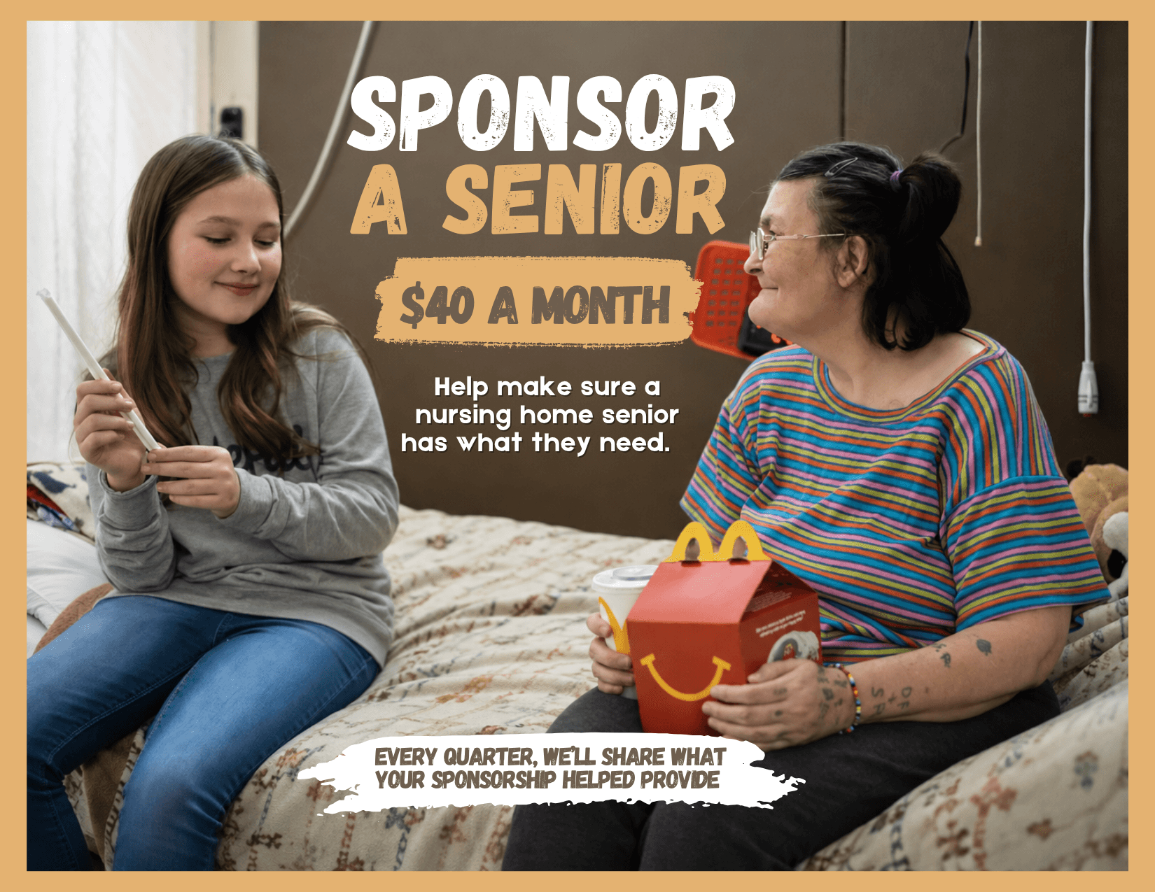 Sponsor a Senior for $40 a month