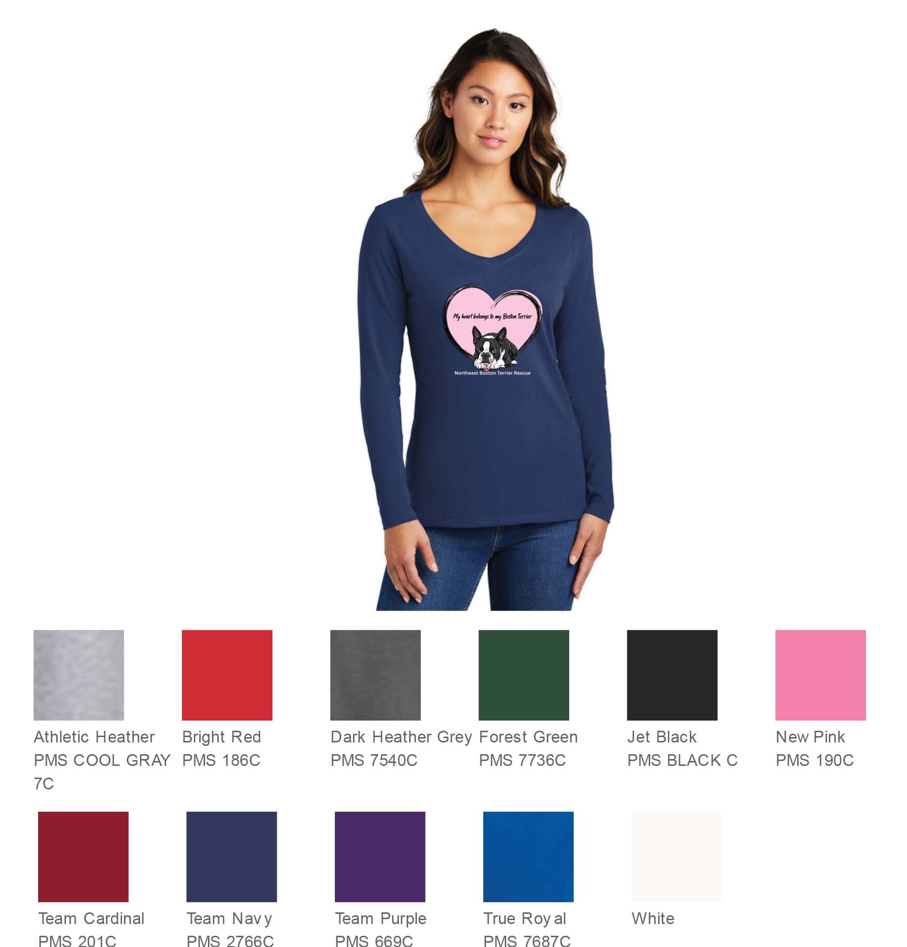 Ladies Vneck Long Sleeve (Valentines 2026)