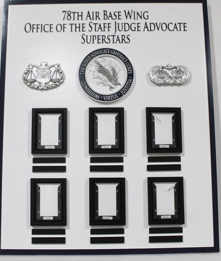 LP-7437 - Award Board for Superstars of the 78th Air Force Wing Office of the Staff of the Judge Advocate