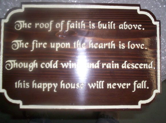 WP5380 - Quote Plaque, Engraved Dark Stained Cedar