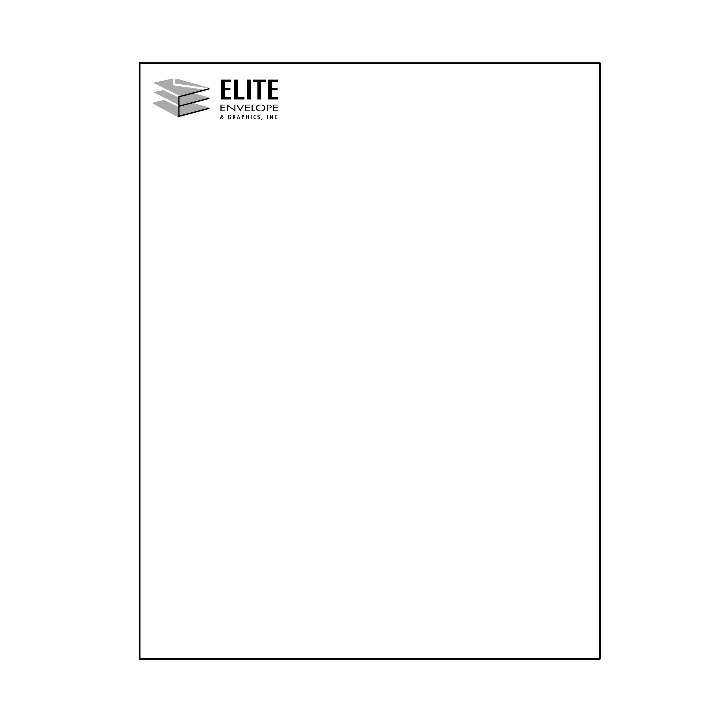 8 1/2 x 11 One Color Letterhead