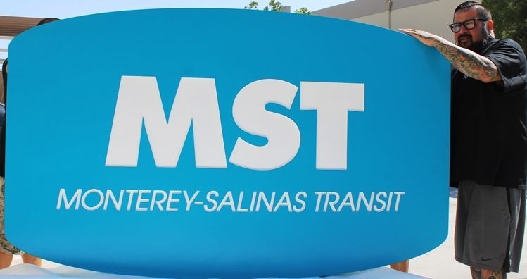 F15576- Engraved HDU Sign for the MST Monterrey-Salinas Transit  