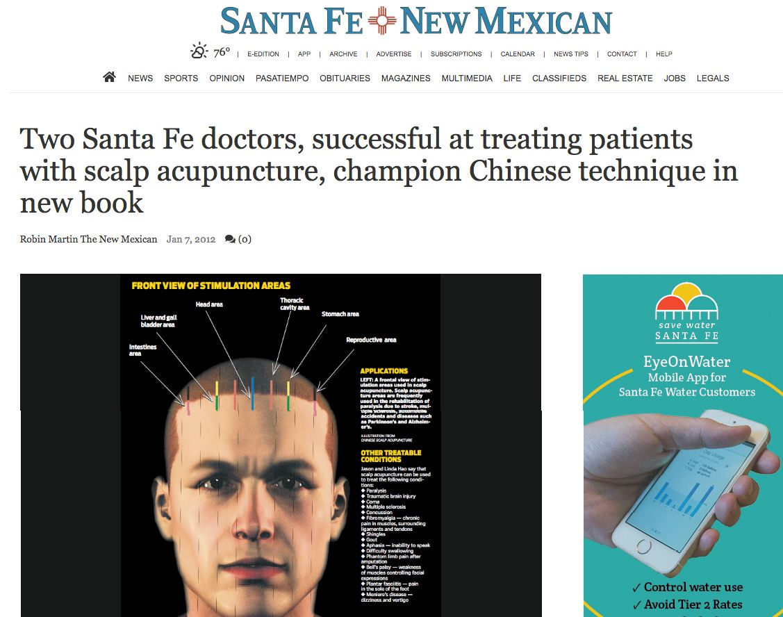 Two Santa Fe doctors, successful at treating patients with scalp acupuncture, champion Chinese technique in new book