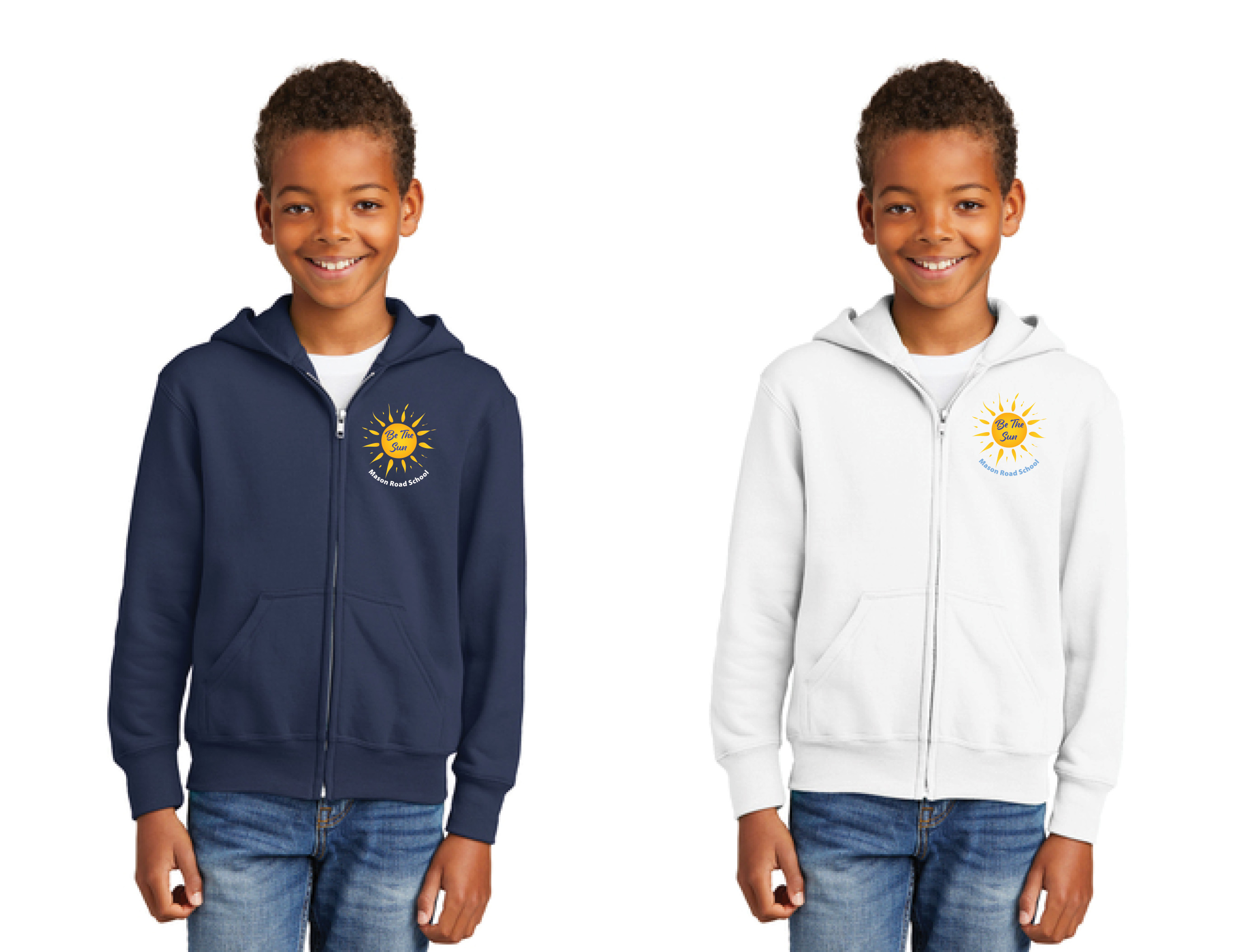 Port & Company® Youth Core Fleece Full-Zip Hooded Sweatshirt