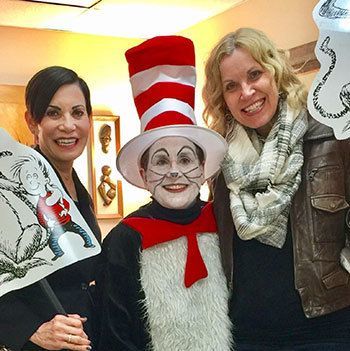 Teachers with the cat in the hat.
