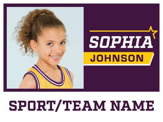 Yard Sign with Photo: Generic Sports