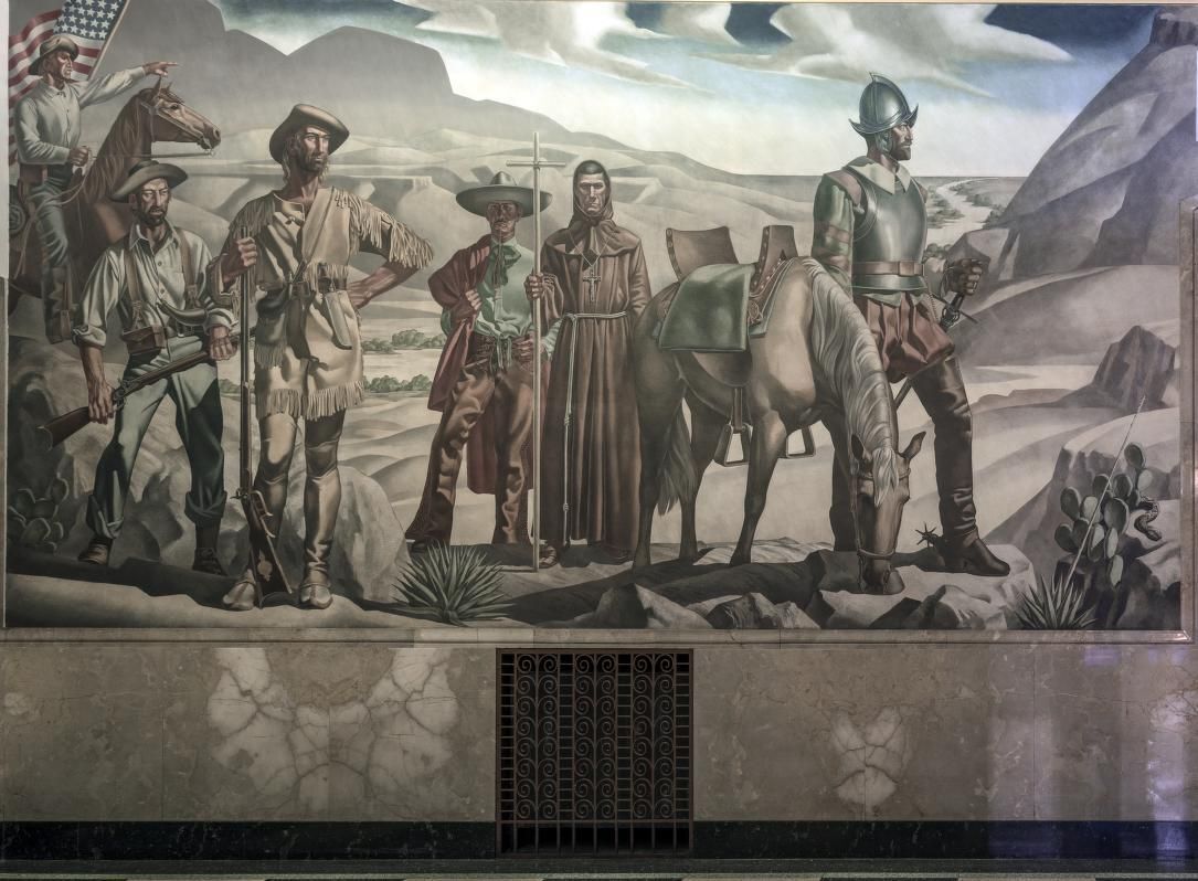 "Pass of the North", mural by Tom Lea in El Paso's historic Federal Courthouse. 