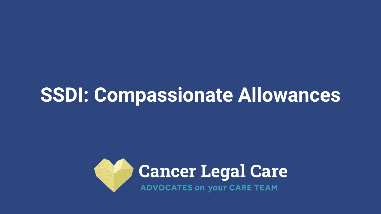 SSDI: Compassionate Allowances