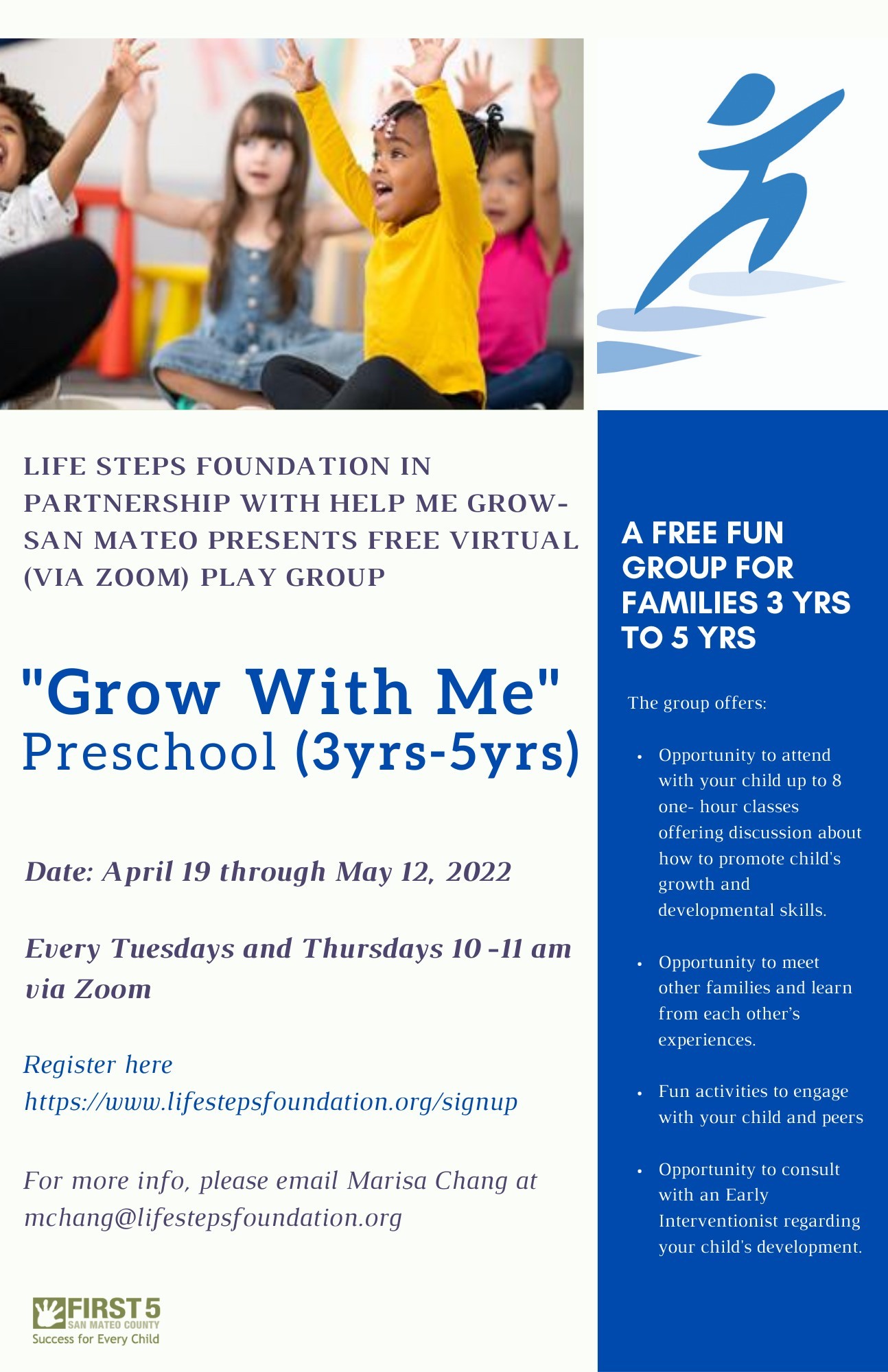 Grow With Me Playgroup for Preschoolers Flyer