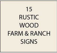  Rustic Wood Ranch Signs
