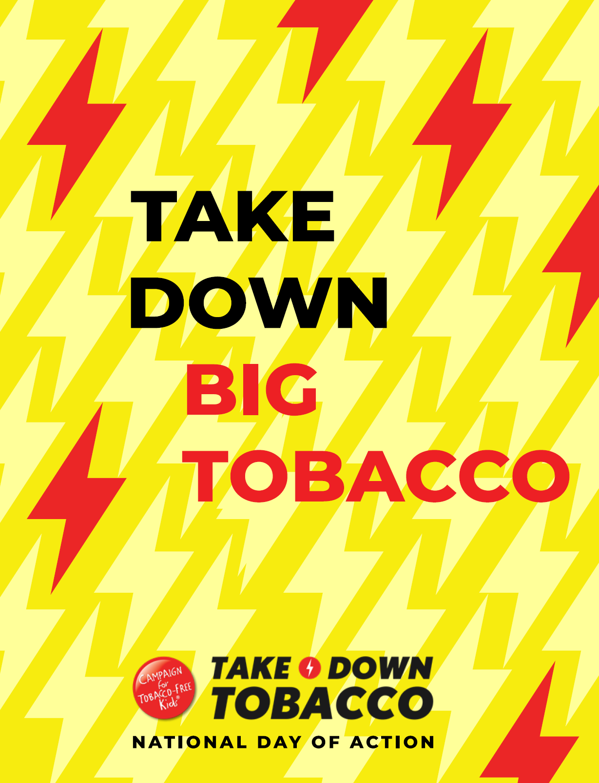 “Take Down Big Tobacco” 8.5x11 in flyer
