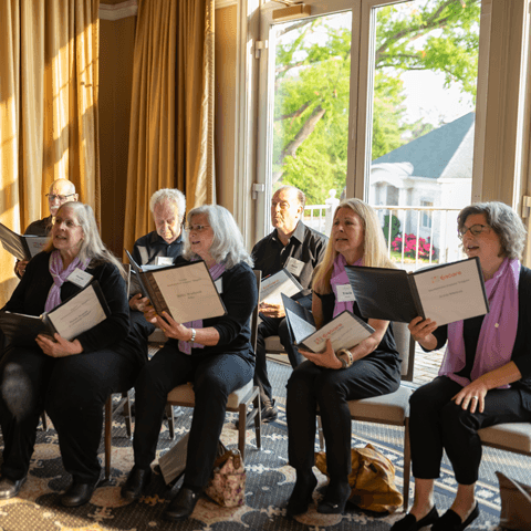 Sentimental Journey Singers choir singing.