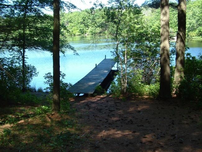 View of the dock from the deck