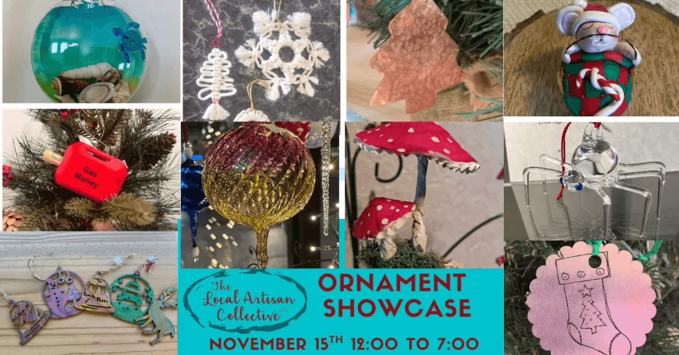 Ornament Showcase 2025 on November 15th 12:00 to 7:00 (Ornaments from a Variety of Artists, Throughout the Store, FREE)