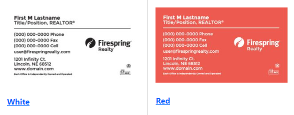 Firespring Realty Business Card