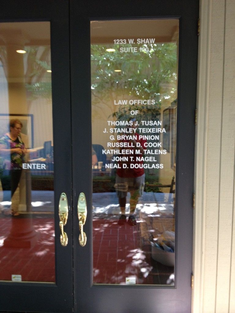 Law Office Door Lettering