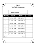 Score Pad (2-Table Progressive) – White Paper RESALE