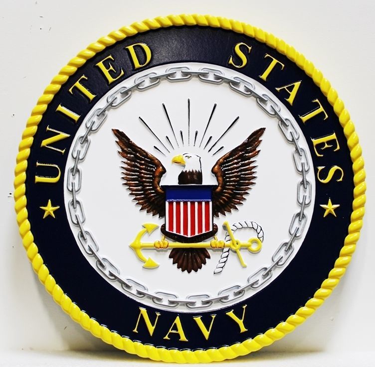 Naval Sea Systems Command USS Navy Plaque, Brass