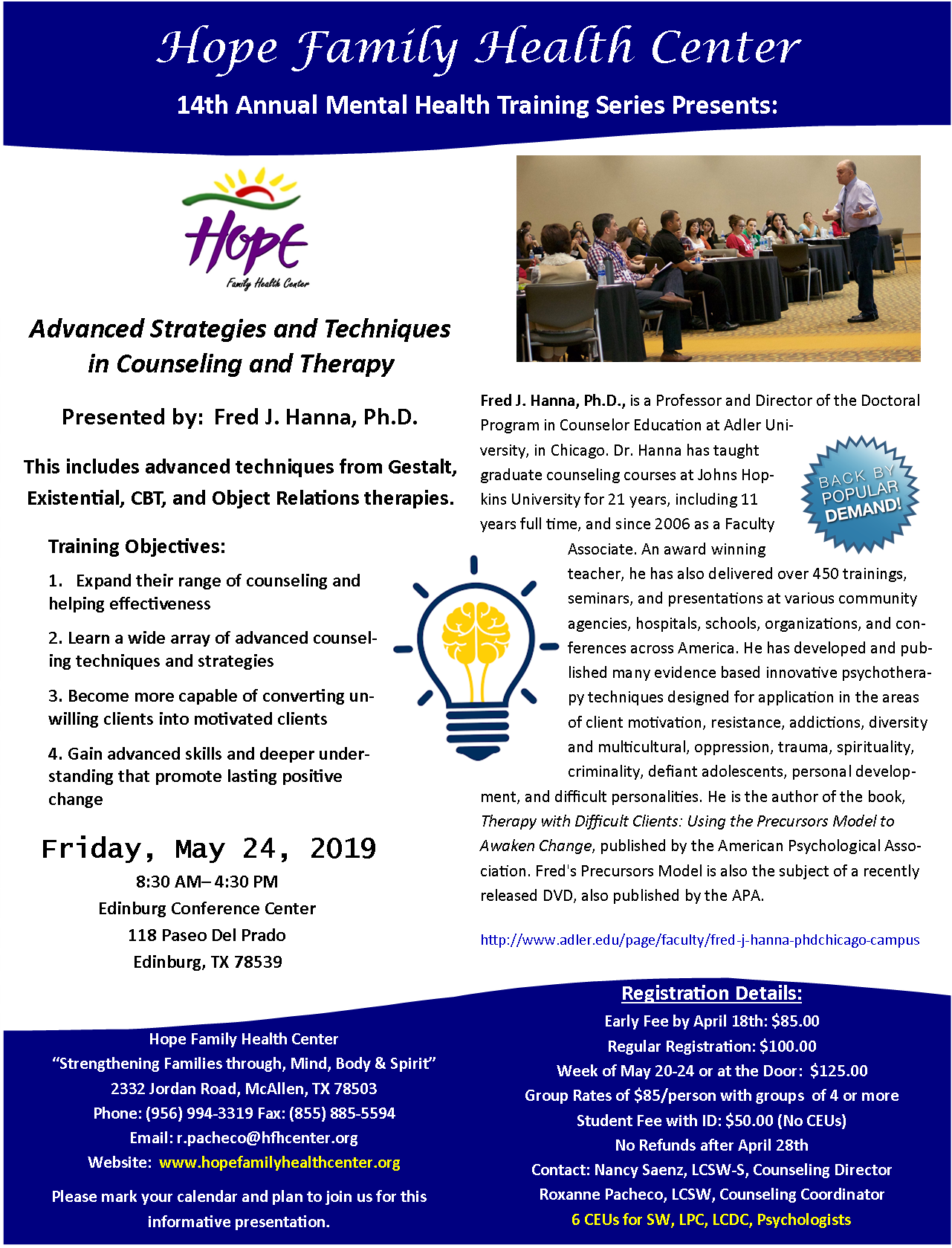 Mental Health Training (HOPE CON)