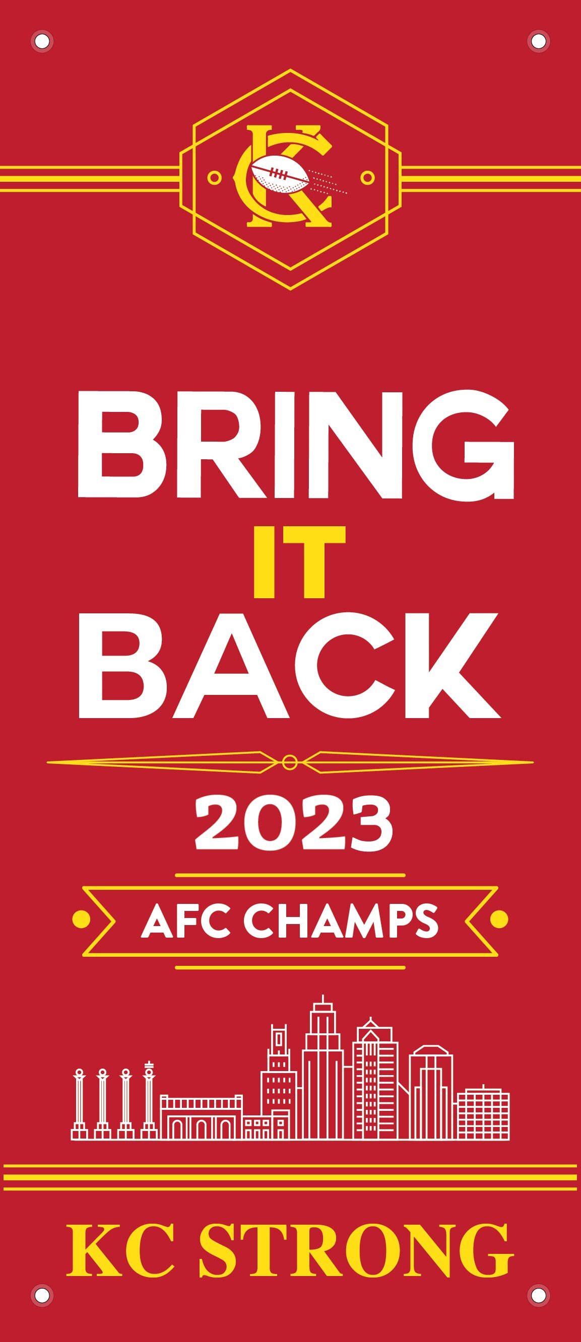 15"x36" Bring It Back Chiefs Banner