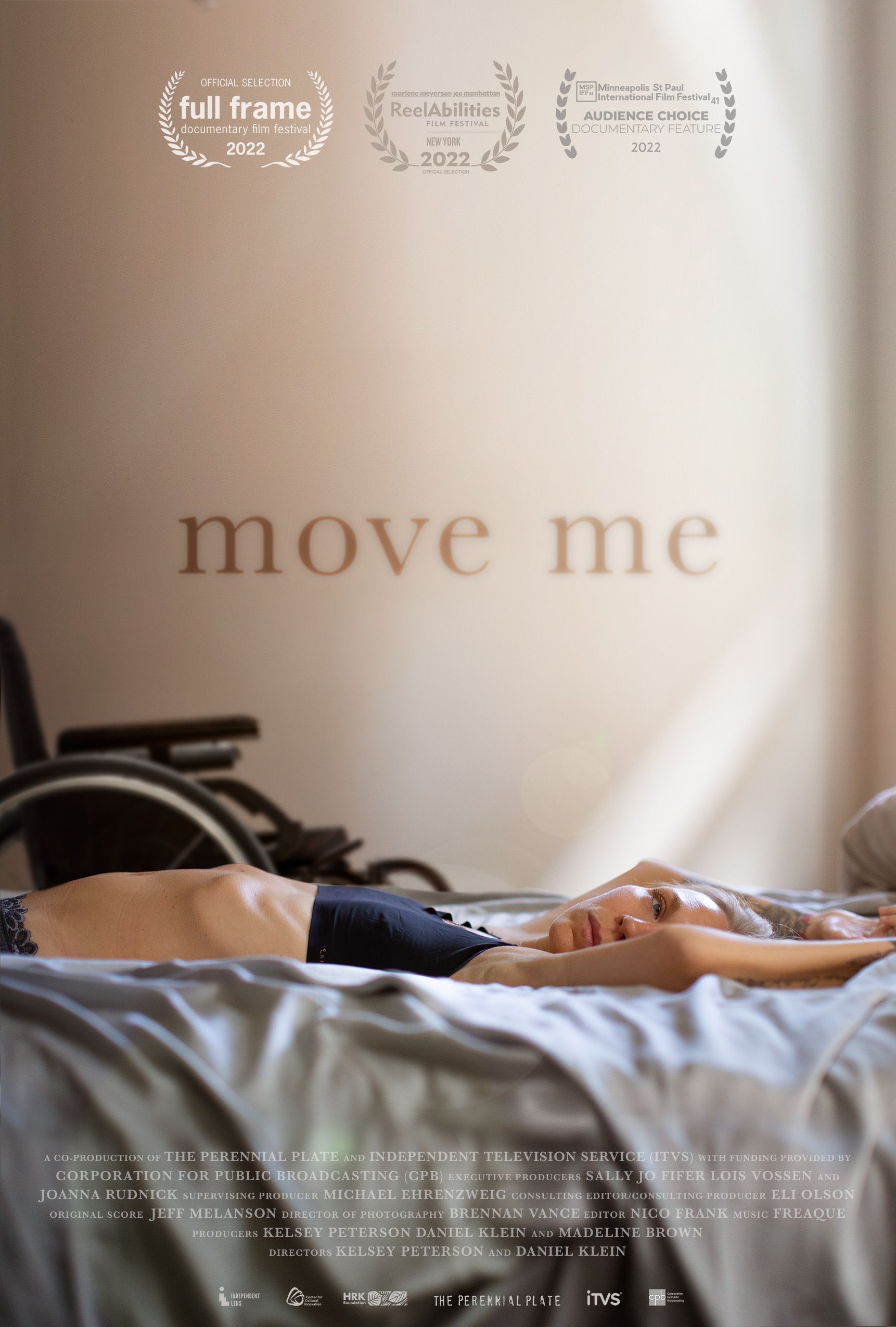 movie poster with woman laying down on a bed