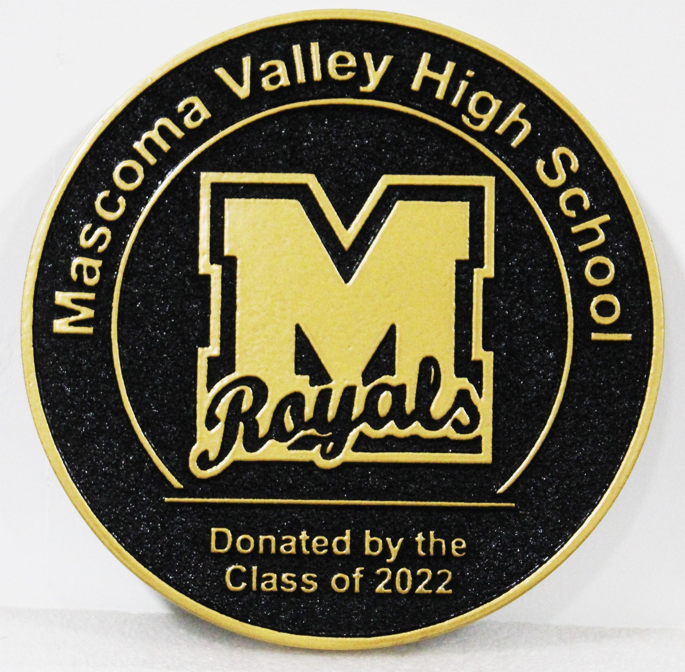 TP-1212 -  Carved Wall Plaque of the Seal of the Mascoma Valley High School