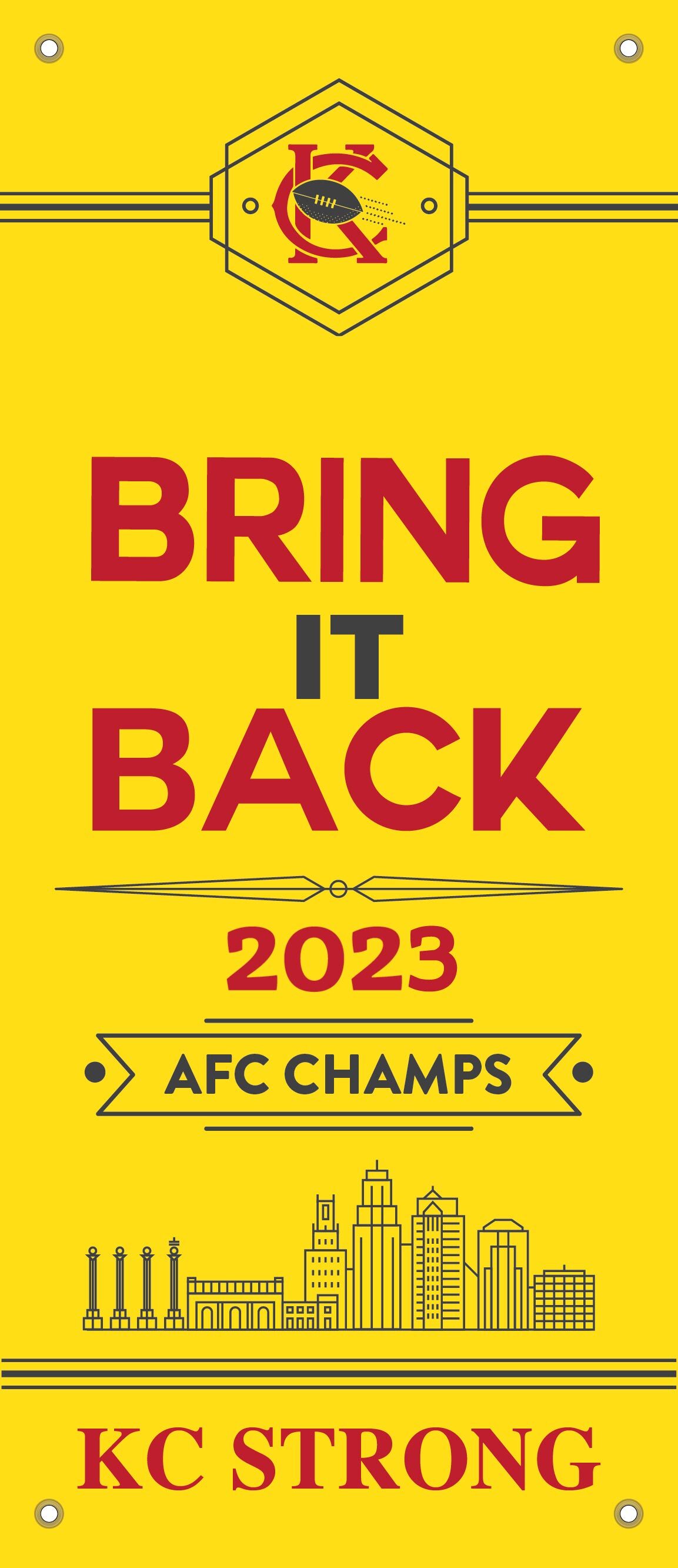 15"x36"Bring It Back AFC Chiefs Banner